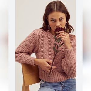 ASTR The Label Tina Pom Pom Sweater size S